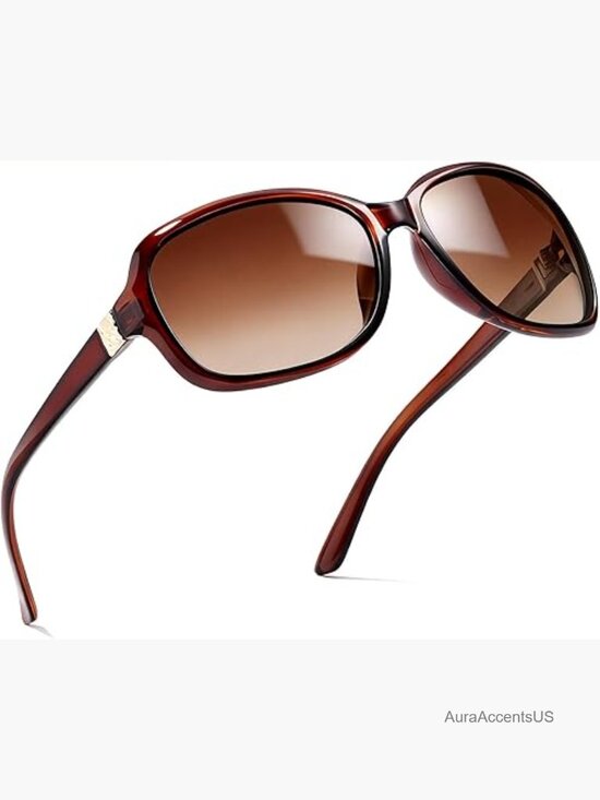 Polarized Square Sunglasses for Women UV400 Protection Large Wraparound main image 7